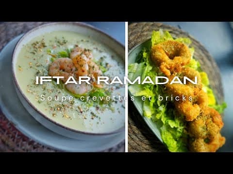 Shrimp Soup with Breaded Shrimp Bricks