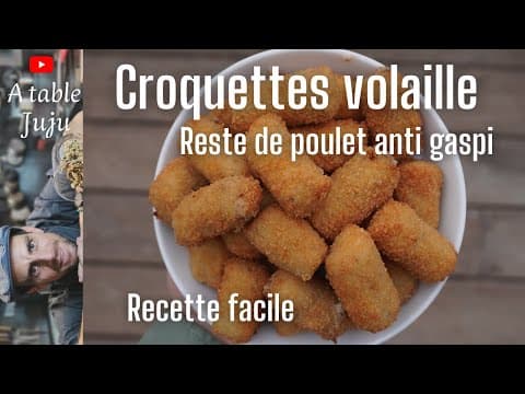 Croquettes de poulet aux restes - Française Snack Croquettes de poulet aux restes - Delicious Française snack with easy difficulty. Perfect recipe converted from YouTube video to PDF format.