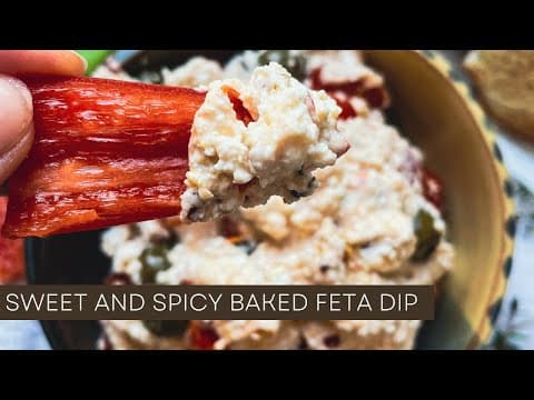 Sweet and Spicy Baked Feta and Tomato Dip
