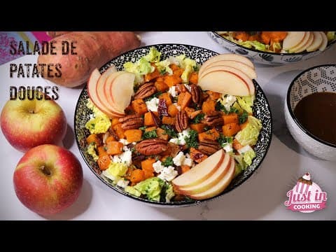Sweet Potato Salad with Feta, Walnuts and Apples