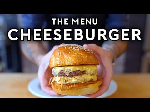 Double Cheeseburger with Homemade Potato Buns, Triple‑Cooked Crinkle‑Cut Fries, and Molecular‑Style American Cheese