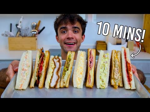 9 Ultimate Simple Sandwiches (5 Cold & 4 Hot) - Step-by-Step Guide