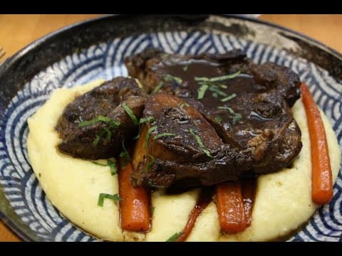 Braised Beef and Veal Shanks with Mashed Potatoes & Glazed Carrots - French Main Course Braised Beef and Veal Shanks with Mashed Potatoes & Glazed Carrots - Delicious French main course with medium difficulty. Perfect recipe converted from YouTube video to PDF format.
