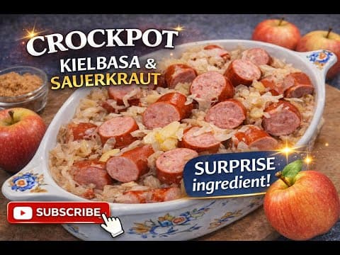 Crockpot Kielbasa and Sauerkraut ~ Find out the secret ingredient that will blow your mind!