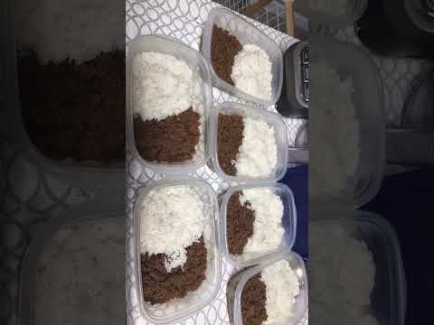 Super easy meal prep! Ground beef and rice. 20 min preparation