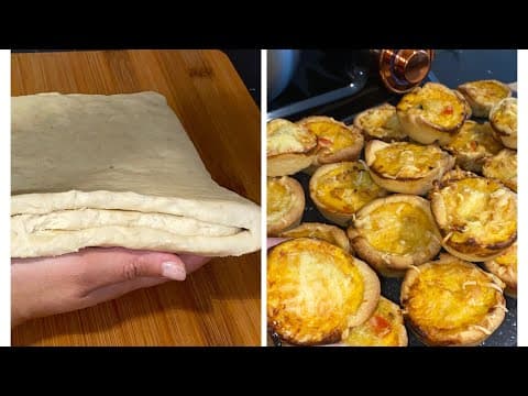 Mini quiches au poulet avec pâte feuilletée maison