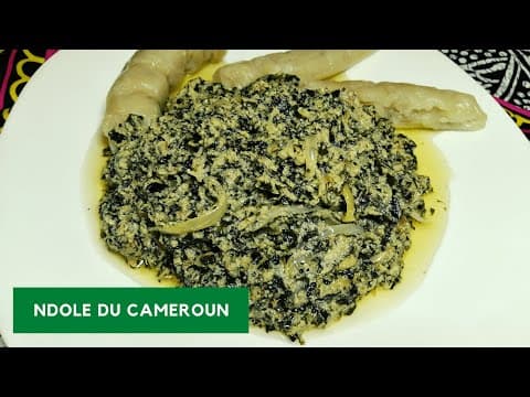 Cameroonian Ndolé (peanut stew with bitter leaves)
