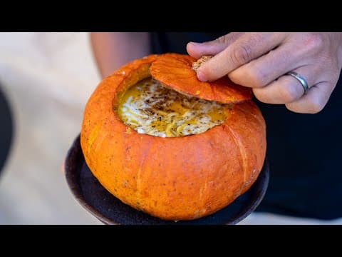 Creamy butternut squash soup served in the pumpkin - French Soup Creamy butternut squash soup served in the pumpkin - Delicious French soup with medium difficulty. Perfect recipe converted from YouTube video to PDF format.
