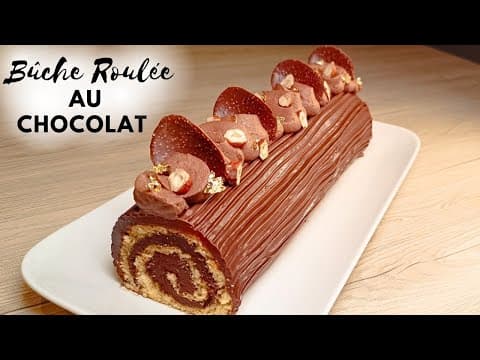 ❄️ Recette de Bûche Roulée au Chocolat { facile et rapide } 🎄🍫