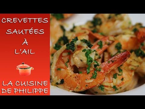 Crevettes sautées à l'ail