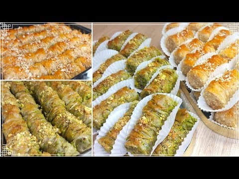 Turkish baklava with pistachio and almonds