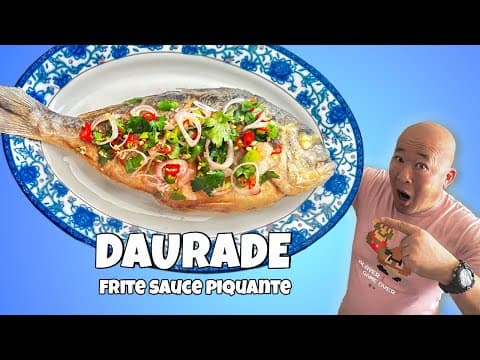 Fried sea bream with spicy sauce