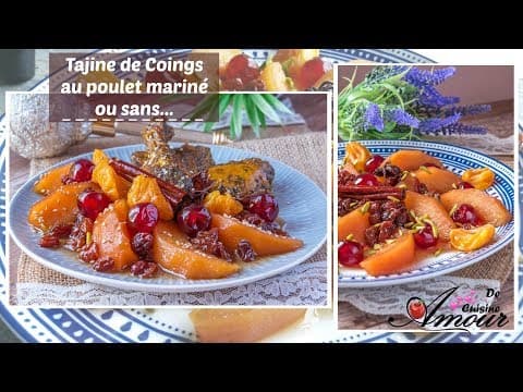 Tajine de coings au poulet sucré‑salé