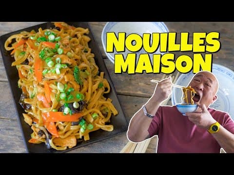 Nouilles maison sautées au poulet et aux légumes