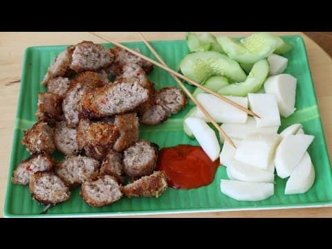 Namang (Vietnamese Deep‑Fried Fermented Pork Sticks)