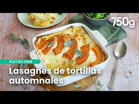 Lasagnes de tortillas au petit marron et fromage