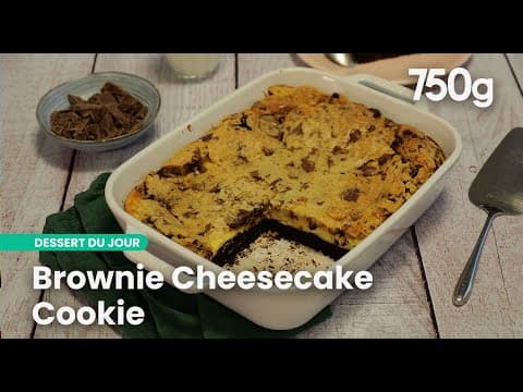 Dessert hybride Brownie – Cheesecake – Cookie