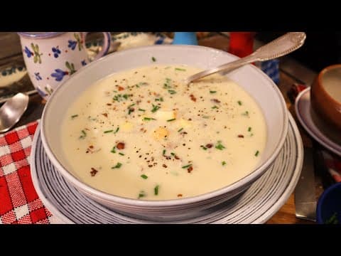 Velouté de topinambour et endives au Maroilles