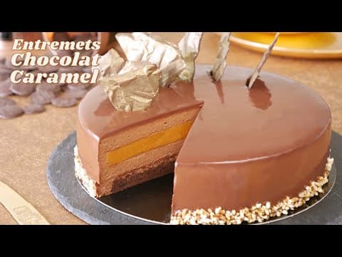 Chocolate‑Caramel Entremet with Creamy Insert, Chocolate Mousse and Mirror Glaze - French Dessert Chocolate‑Caramel Entremet with Creamy Insert, Chocolate Mousse and Mirror Glaze - Delicious French dessert with hard difficulty. Perfect recipe converted from YouTube video to PDF format.