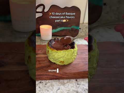 Dubai chocolate pistachio Basque cheesecake, recipe in description
