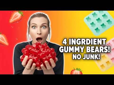 4 Ingredient Homemade Gummy Bears (Healthy Fruit Snacks Kids Love!)