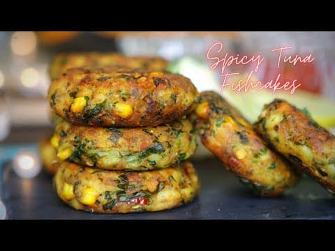 Spicy Tuna Fish Cakes with Sweet Corn and Potatoes
