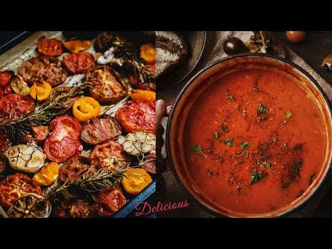 Roasted Tomato Soup with Cheesy Toast
