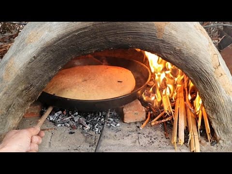 Pain cuit au feu de bois (nature et farci)