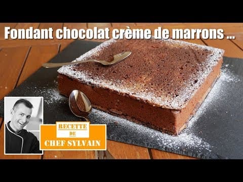 Fondant au chocolat et crème de marrons avec craquelin