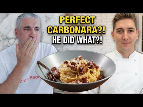 Italian Chef Reacts to the PERFECT Carbonara made 15 minutes