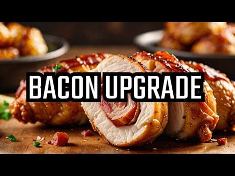 Bacon Wrapped Smoked Chicken Breast