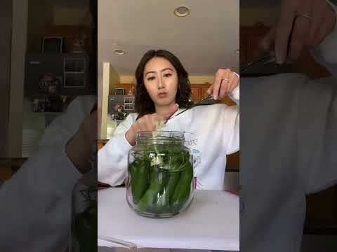 Homemade spicy pickles!🥒 in honor of my first viral TikTok🥺