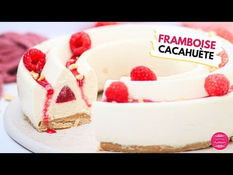 Entremet Vanille Framboise et Cacahuète