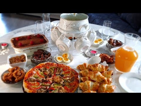 Menu du soir du Ramadan : feuilletés au thon, pizza végétarienne, soupe au poulet et tiramisu rapide