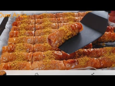 Baklava roulé aux amandes et miel