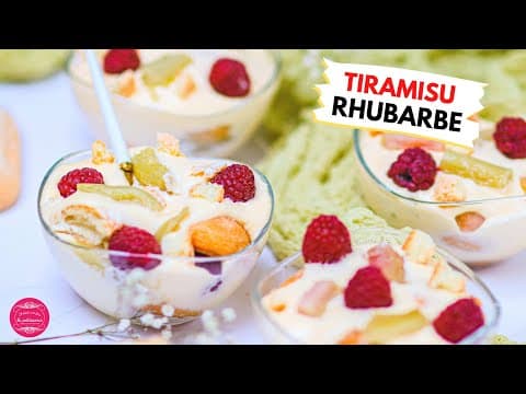 Tiramisu rhubarbe framboise et verveine