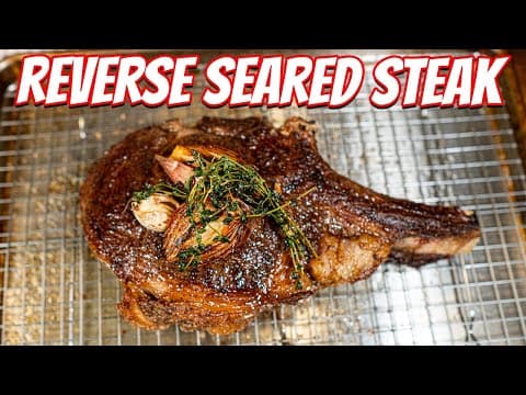 Reverse-Seared Tomahawk Ribeye Steak