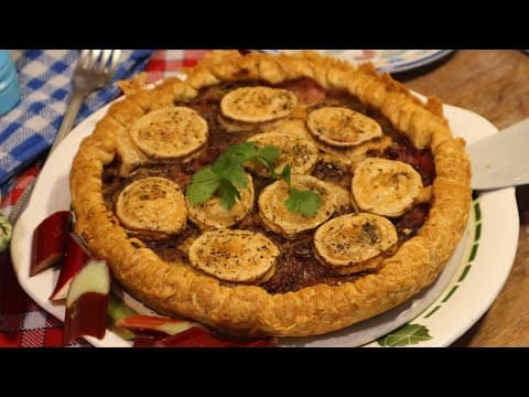 Savory Tart with Rhubarb and Goat Cheese - French Main Course Savory Tart with Rhubarb and Goat Cheese - Delicious French main course with easy difficulty. Perfect recipe converted from YouTube video to PDF format.