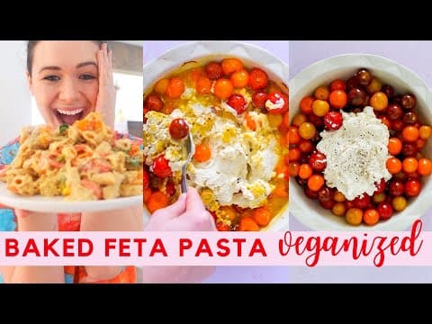 TIKTOK BAKED FETA PASTA RECIPE VEGAN STYLE