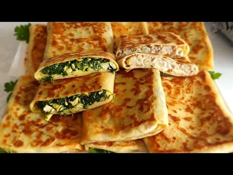 Savory stuffed crepes – spinach‑chicken and tuna‑potato - French Main Course Savory stuffed crepes – spinach‑chicken and tuna‑potato - Delicious French main course with medium difficulty. Perfect recipe converted from YouTube video to PDF format.