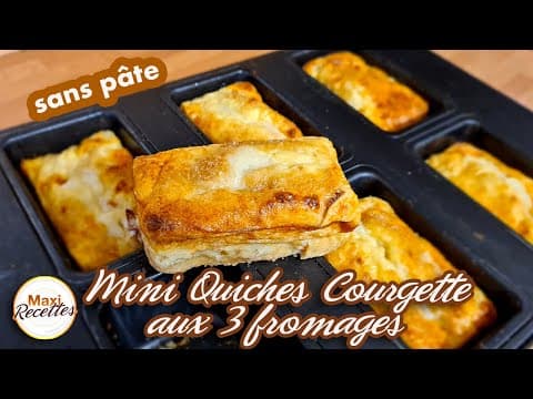 Mini quiches sans pâte à la courgette, chèvre et parmesan